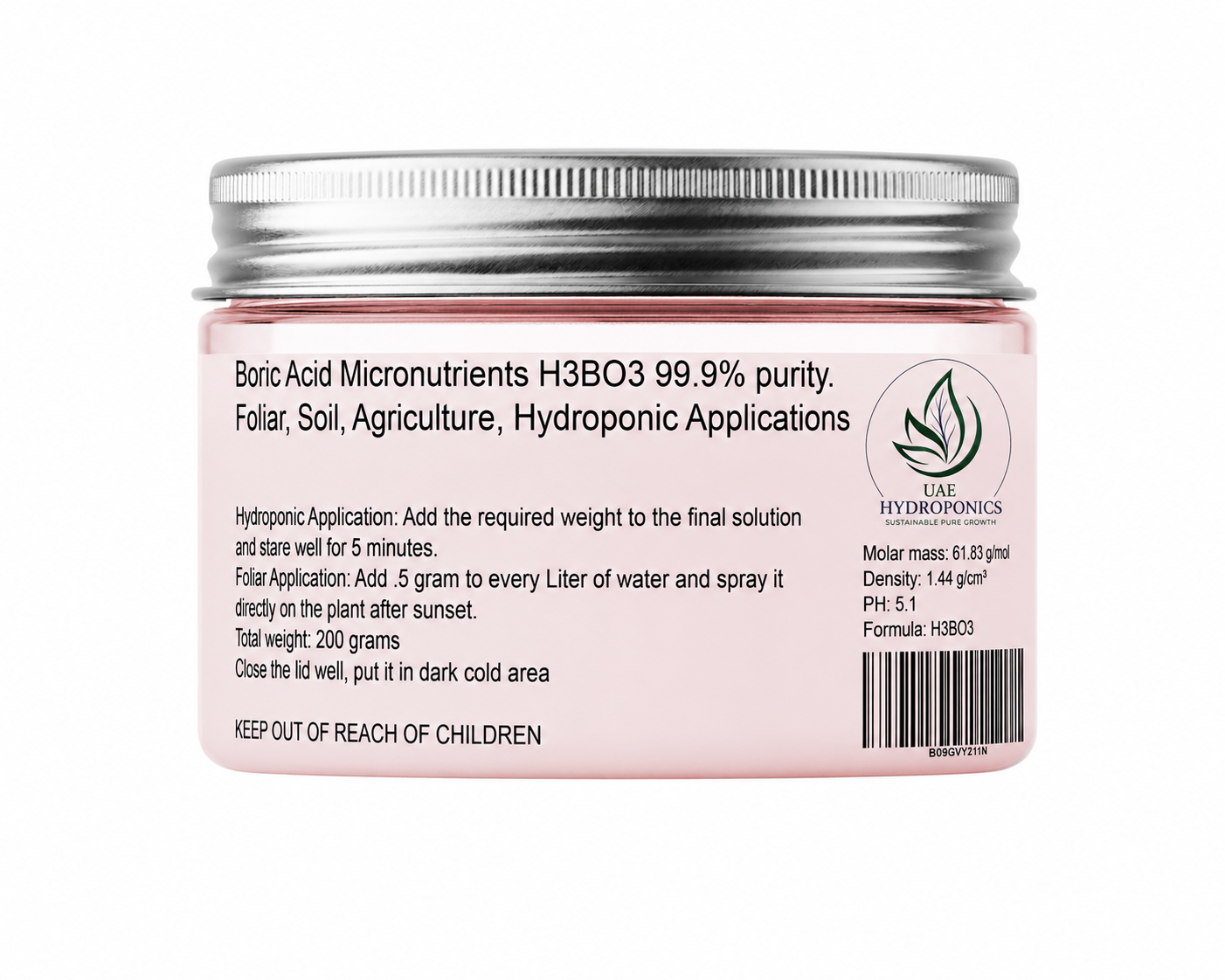 Boric Acid 99.95% Hydroponics UAE – UAE Hydroponics Boric Acid 99.95% Pure Boron Micronutrient Hydroponics UAE UAE Hydroponics