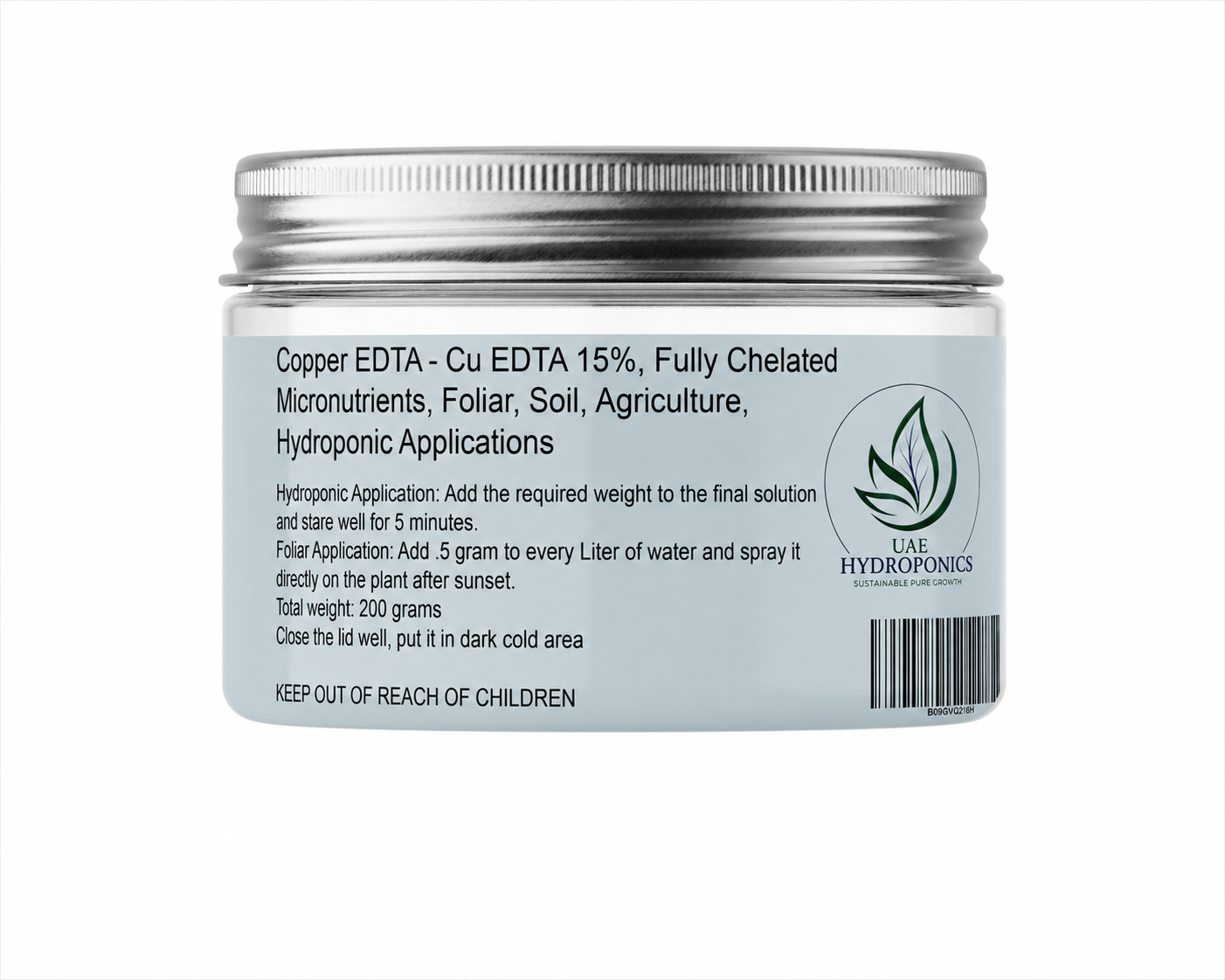 Copper EDTA 13% Hydroponics UAE – UAE Hydroponics Copper EDTA 13% Chelated Copper Micronutrient Hydroponics UAE UAE Hydroponics