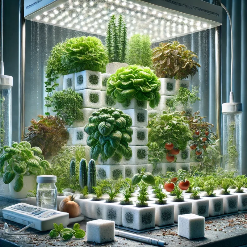 Hydroponics Plant Seeds and Rockwool Cubes