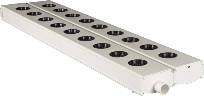 UAE Hydroponics White NFT Channel – 100 cm Pre-Holed Hydroponic System for Leafy Greens and Herbs