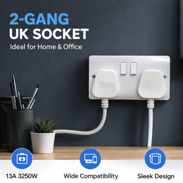 Extension Cord Double Socket 13A - Heavy Duty (2m / 5m / 10m) - Image 3