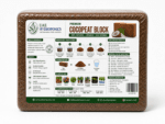 UAE Hydroponics coco peat block back view with product details