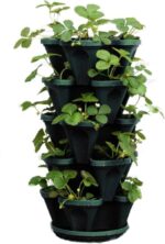 Mr. Stacky 5 Tier Stackable Strawberry, Herb, Flower, and Vegetable Planter - Vertical Garden Indoor/Outdoor - Image 3