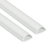Royal Apex Self-Adhesive PVC Cable Trunking – White Wall Cord Cover Concealer, Paintable Cable Management Raceway (Pack of 3, 90cm)