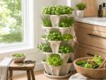 Mr Stacky indoor herb garden vertical planter with fresh herbs, UAE Hydroponics