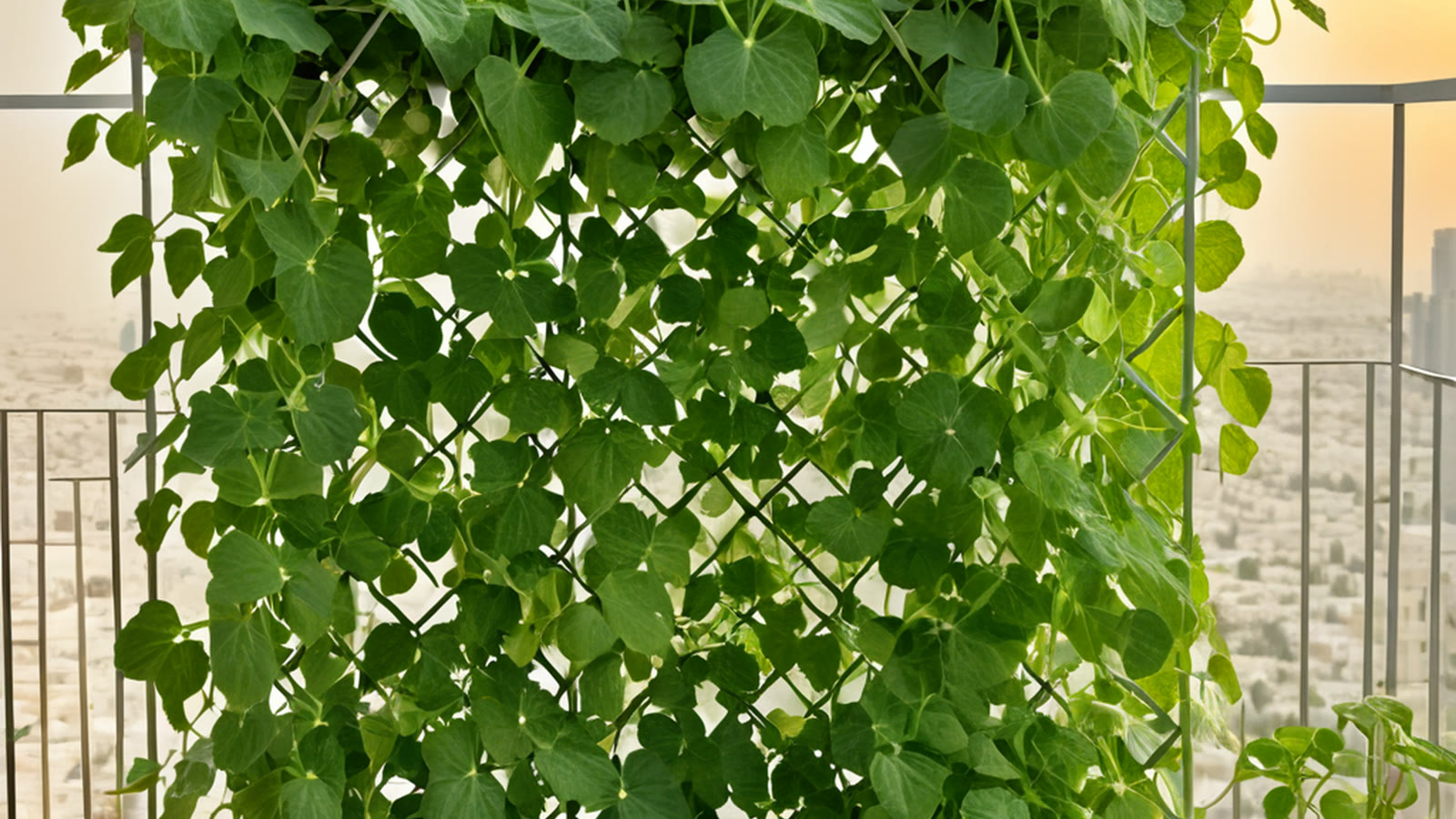 Hydroponic cucumbers growing at home on a UAE balcony