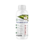 White UAE Hydroponics liquid pH Up bottle with screw cap, product label and handling symbols.